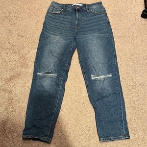 Celebrity pink wide leg jeans